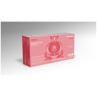 VENTYV NITRILE POWDER FREE EXAM GLOVE PLUS 5.0 (KANGAROO) - Glove, Exam, Nitrile, Powder-Free (PF), Textured Finger Tip, Chemotherapy Tested, Blue, Medium, 200/bx, 10 bx/cs (60 cs/plt) (Continental US Only) | Quantity - 1x CS