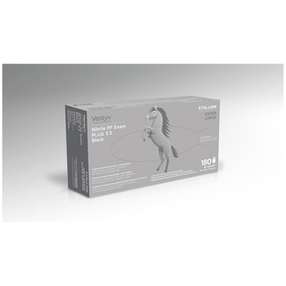VENTYV NITRILE POWDER FREE EXAM GLOVE PLUS 3.5 (STALLION) - Glove, Exam, Nitrile, Plus, Stallion, Powder-Free, X-Small, 100/bx, 10bx/cs | Quantity - 1x CS