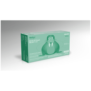 VENTYV NITRILE POWDER FREE EXAM GLOVE SELECT 3.0 (WALRUS) - Glove, Exam, Nitrile, Powder-Free (PF), Polymer Coated, Textured Finger Tip, Chemotherapy Tested, Cobalt Blue, Small, 300/bx, 10 bx/cs (50 cs/plt) (Continental US Only) | Quantity - 1x CS