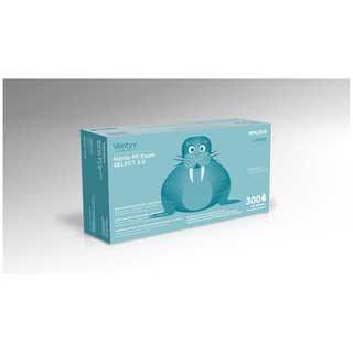 VENTYV NITRILE POWDER FREE EXAM GLOVE SELECT 3.0 (WALRUS)Glove, Exam, Nitrile, Powder-Free (PF), Polymer Coated, Textured Finger Tip, Chemotherapy Tested, Cobalt Blue, Large, 300/bx, 10 bx/cs (50 cs/plt) | Quantity - 1x CS