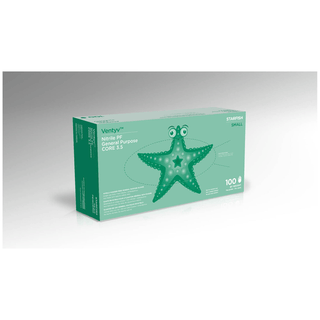 VENTYV CORE 3.5 NITRILE GENERAL PURPOSE GLOVES (STARFISH) - Glove, General Purpose, Nitrile, Poly Coated, Textured, Powder-Free (PF), Small, Lavender Blue, 100/bx, 10 bx/cs (96 cs/plt) (Continental US Only) (Not for use in Healthcare) | Quantity - 1x CS