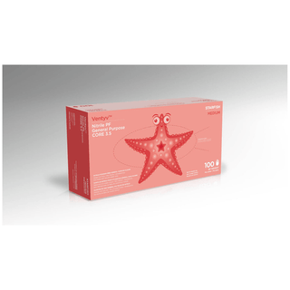 VENTYV CORE 3.5 NITRILE GENERAL PURPOSE GLOVES (STARFISH)Glove, General Purpose, Nitrile, Poly Coated, Textured, Powder-Free (PF), Medium, Lavender Blue, 100/bx, 10 bx/cs (Not for use in Healthcare) | Quantity - 1x CS