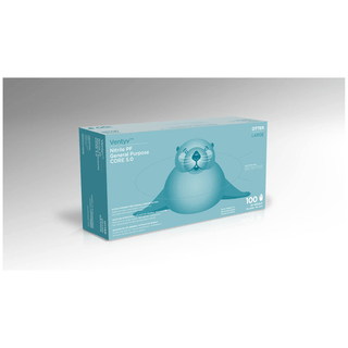 VENTYV CORE 5.0 NITRILE GENERAL PURPOSE GLOVES (OTTER) - Glove, General Purpose, Nitrile, Poly Coated, Textured, Powder-Free (PF), Large, Blue, 100/bx, 10 bx/cs (Continental US Only) (Not for use in Healthcare) | Quantity - 1x CS