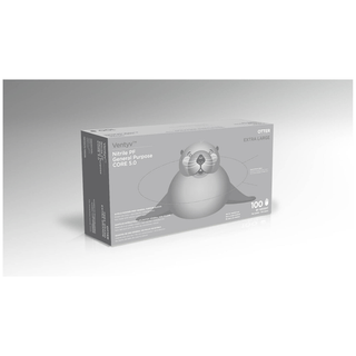 VENTYV CORE 5.0 NITRILE GENERAL PURPOSE GLOVES (OTTER) - Glove, General Purpose, Nitrile, Poly Coated, Textured, Powder-Free (PF), X-Large, Blue, 100/bx, 10 bx/cs (72 cs/plt) (Not for use in Healthcare) | Quantity - 1x CS