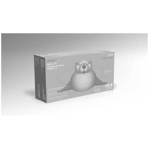 VENTYV CORE 5.0 NITRILE GENERAL PURPOSE GLOVES (OTTER) - Glove, General Purpose, Nitrile, Poly Coated, Textured, Powder-Free (PF), X-Large, Blue, 100/bx, 10 bx/cs (72 cs/plt) (Not for use in Healthcare) | Quantity - 1x CS