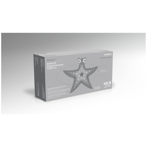 VENTYV CORE 3.5 NITRILE GENERAL PURPOSE GLOVES (STARFISH)Glove, General Purpose, Nitrile, Poly Coated, Textured, Powder-Free (PF), X-Large, Lavender Blue, 100/bx, 10 bx/cs (Not for use in Healthcare) | Quantity - 1x CS