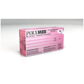 VENTYV POLYMED LATEX EXAM POWDER-FREE GLOVESGlove, Exam, Latex, Medium (7-7.5), Powder Free (PF), Fully Textured, Natural White, Red Dispenser Box, 100/bx, 10 bx/cs (70 cs/plt) | Quantity - 1x CS