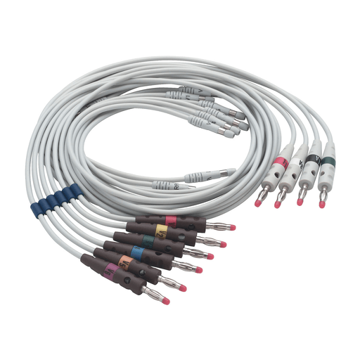 WELCH ALLYN ECG ACCESSORIES - 10-Lead Replaceable Lead Set, AHA, Banana, CP100 & CP200, For 400293, 4 Limb Leads & 6 Precordial  | Quantity - 1x EA