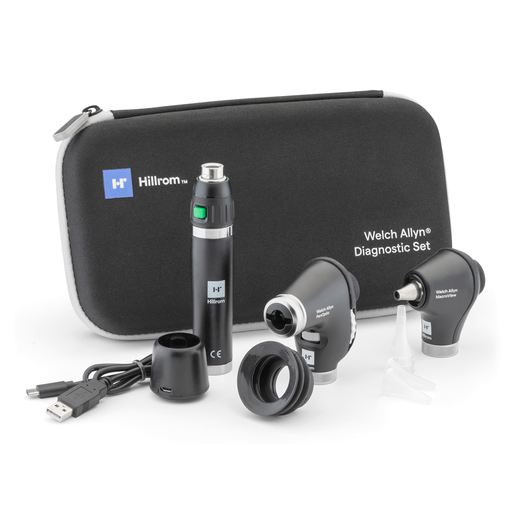 WELCH ALLYN PANOPTIC OPHTHALMOSCOPE & MACROVIEW OTOSCOPE COMBO - Diagnostic Set with PanOptic Ophthalmoscope and MacroView Otoscope, Lithium-Ion (US Only) (Item is considered HAZMAT and cannot ship via Air or to AK, GU, HI, MP, PR, VI) | Quantity - 1x EA