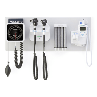 WELCH ALLYN PANOPTIC OPHTHALMOSCOPE & MACROVIEW OTOSCOPE COMBO - GS777 Integrated Wall System, PanOptic Ophthalmoscope, Macroview Otoscope, Dispenser  | Quantity - 1x EA