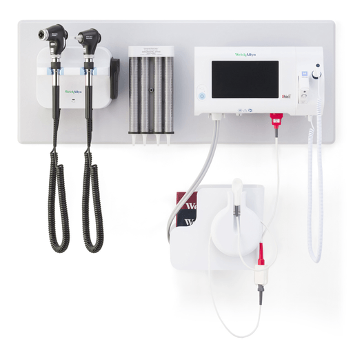 WELCH ALLYN PANOPTIC OPHTHALMOSCOPE & MACROVIEW OTOSCOPE COMBO - GS777 Integrated Wall System, PanOptic Ophthalmoscope, Macroview Otoscope, Dispenser  | Quantity - 1x EA
