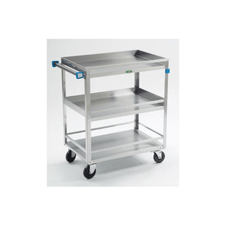 LAKESIDE UTILITY CARTS STAINLESS STEEL ANGLE LEGCart, 19"W x 31"L x 34"H, 500 lb Capacity, 3 Shelves, 4" Swivel Casters, 18" x 27" Shelf, 9" Clearance | Quantity - 1x EA
