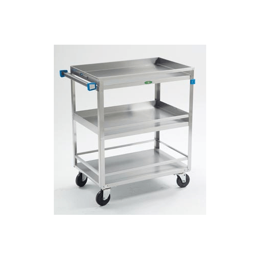 LAKESIDE UTILITY CARTS STAINLESS STEEL ANGLE LEGCart, 19"W x 31"L x 34"H, 500 lb Capacity, 3 Shelves, 4" Swivel Casters, 18" x 27" Shelf, 9" Clearance | Quantity - 1x EA
