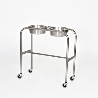 Midcentral Medical MCM-1000/1001/1002/1003 SS Single or Double Bowl Ring Stand | Quantity - 1x EA